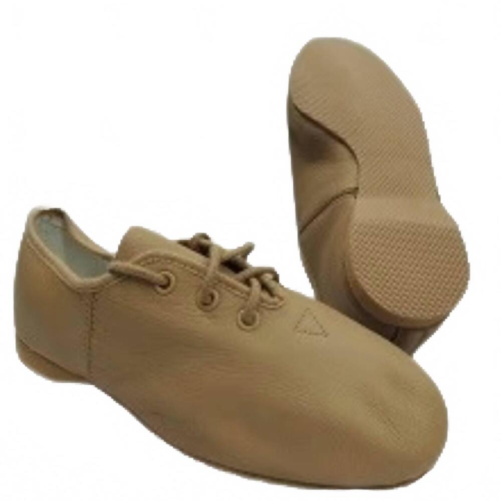 NEW BLOCH women's darlene full rubber sole jazz oxford shoes in tan